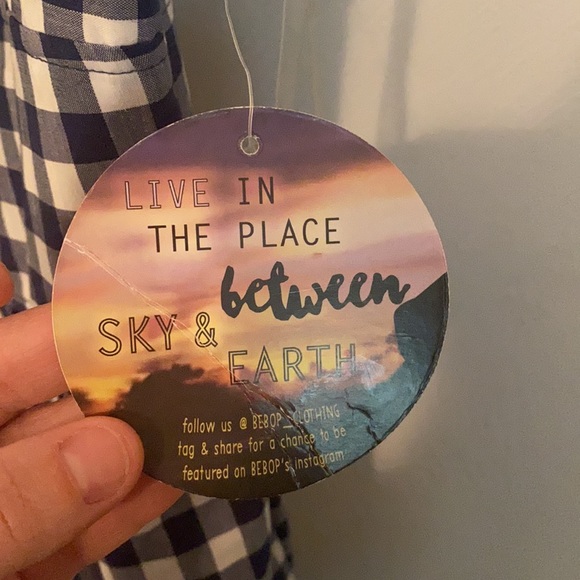 Blue and white plaid sundress - Picture 4 of 6